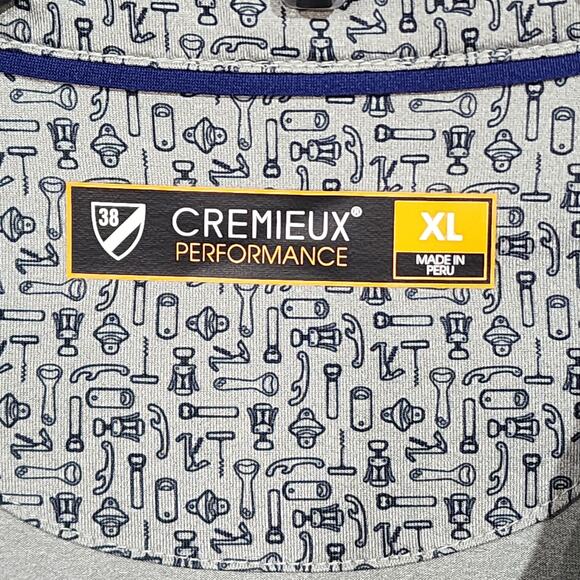 Cremieux Performance Polo XL Tool Print Dad Shirt Handyman Gray - Picture 5 of 7